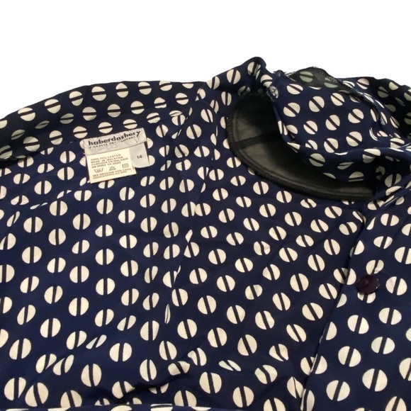 Haberdashery by Leslie Fay pajama Top, Navy/White, size 14 - Picture 6 of 7